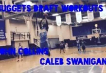 Nuggets work out John Collins and Caleb Swanigan Nuggets work out
